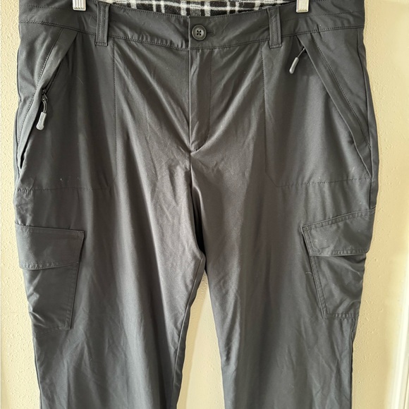 Eddie Bauer Travex Black Fleece Lined Hiking Outdoor Pants Sz 16 Women's - Picture 2 of 5